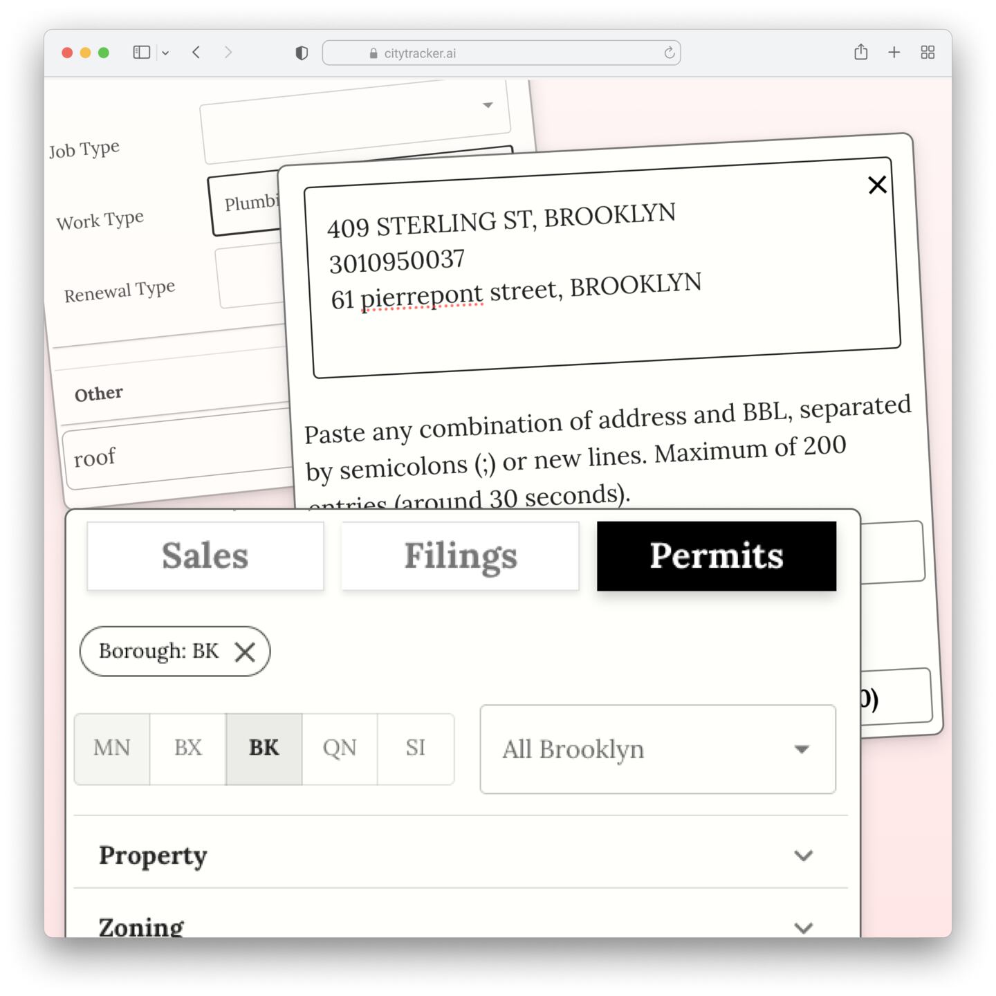 Citytracker screenshot 1